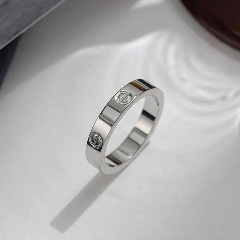 Generic Stainless Steel Screw Ring in Silver